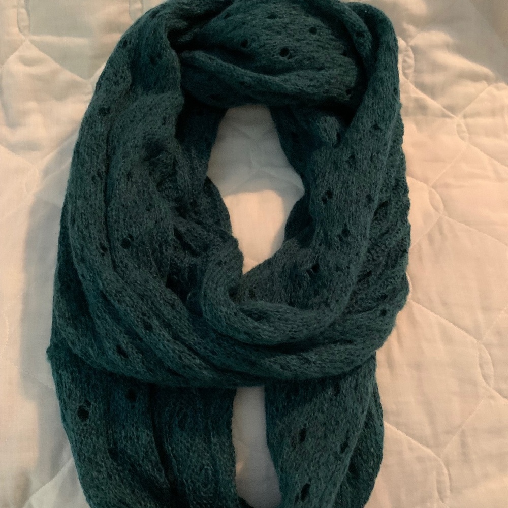 Teal Green knitted Infinity Scarf